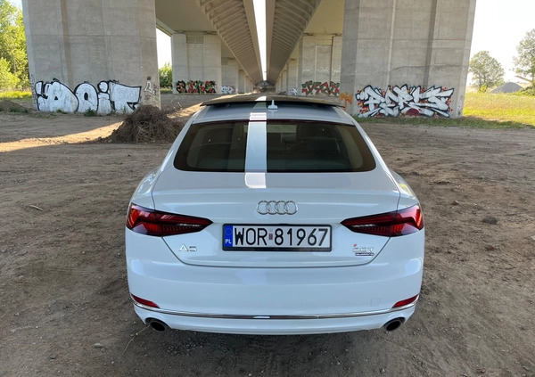 Audi A5 cena 118000 przebieg: 67000, rok produkcji 2018 z Warszawa małe 781